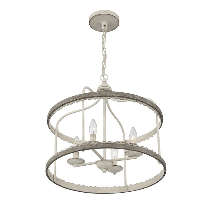 Meridian Shabby Chic 4 Light Pendant, Silo