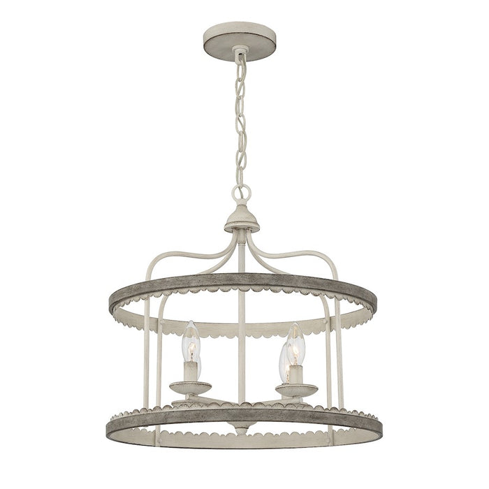Meridian Shabby Chic 4 Light Pendant, Silo