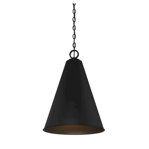 Savoy House 1-Light 28" Pendant, Matte Black