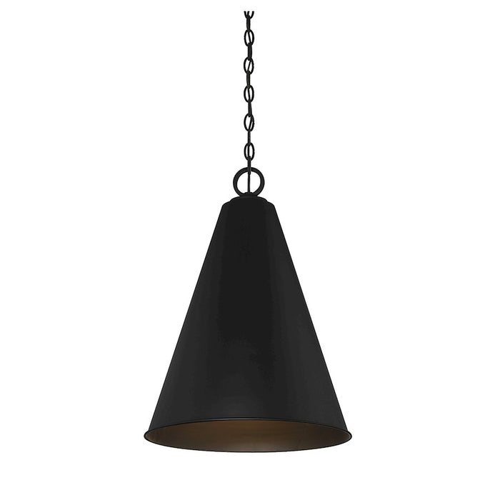 Savoy House 1-Light 28" Pendant, Matte Black