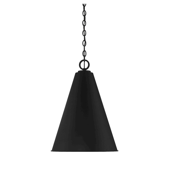Savoy House 1-Light 28" Pendant, Matte Black