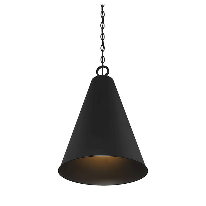 Savoy House 1-Light 28" Pendant, Matte Black