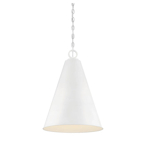 Savoy House 1-Light 28" Pendant, White - M70112WH