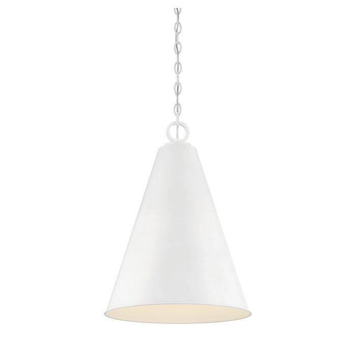 Savoy House 1-Light 28" Pendant, White - M70112WH