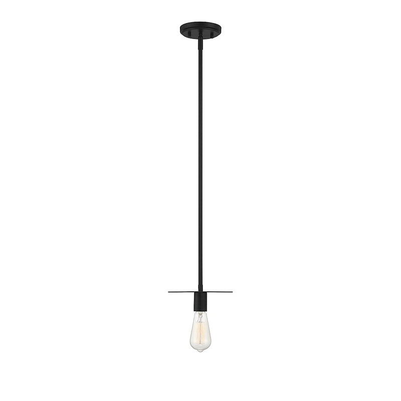 Savoy House 1-Light 8" Mini Pendant, Matte Black