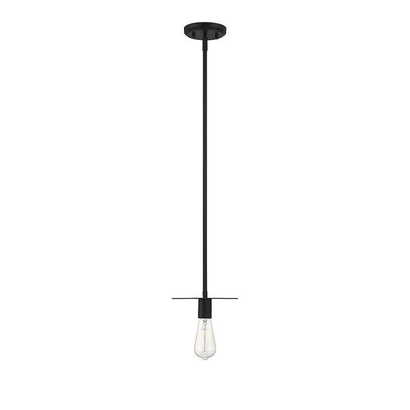 Savoy House 1-Light 8" Mini Pendant, Matte Black