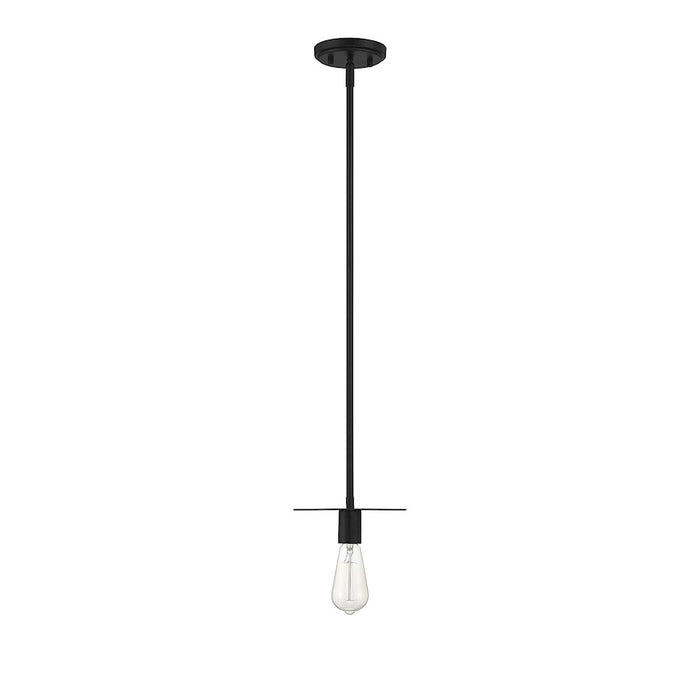 Savoy House 1-Light 8" Mini Pendant, Matte Black