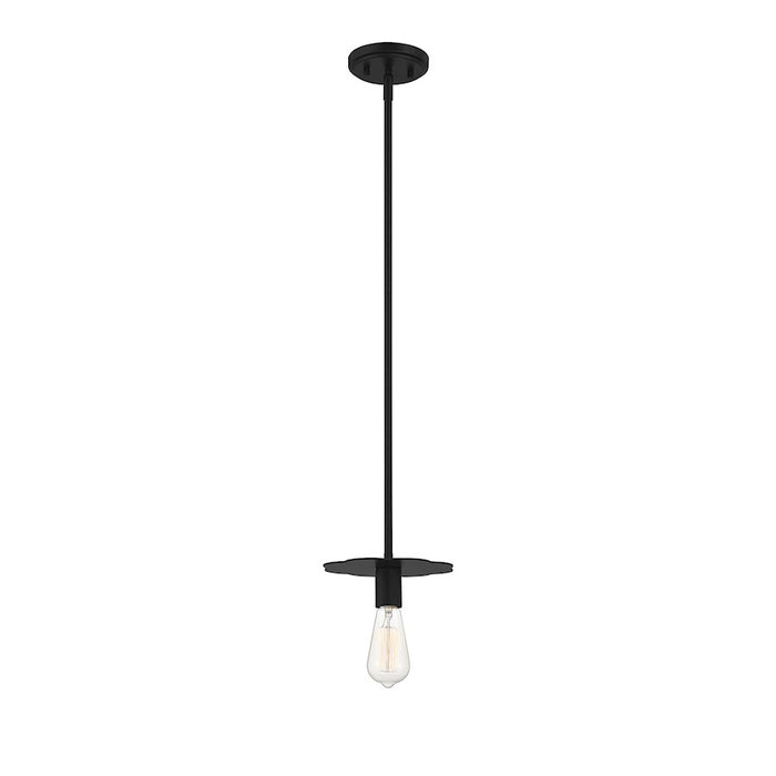 Savoy House 1-Light 8" Mini Pendant, Matte Black