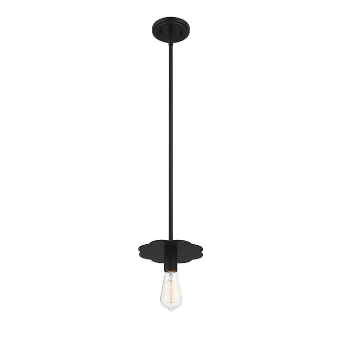 Savoy House 1-Light 8" Mini Pendant, Matte Black