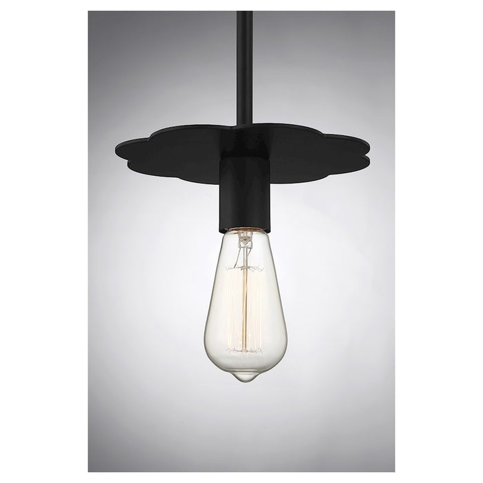 Savoy House 1-Light 8" Mini Pendant, Matte Black