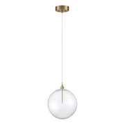 Savoy House 1-Light 14" Pendant, Natural Brass/Clear - M70114NB