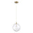 Savoy House 1-Light 14" Pendant, Natural Brass/Clear - M70114NB