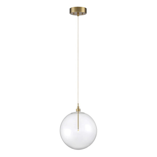 Savoy House 1-Light 14" Pendant, Natural Brass/Clear - M70114NB