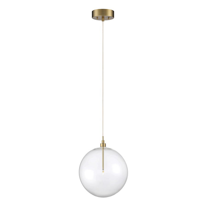 Savoy House 1-Light 14" Pendant, Natural Brass/Clear - M70114NB