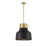 Savoy House 1-Light 18" Pendant, Matte Black/Natural Brass - M70115MBKNB