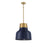 Savoy House 1-Light 18" Pendant, Navy Blue/Natural Brass