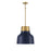 Savoy House 1-Light 18" Pendant, Navy Blue/Natural Brass