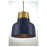 Savoy House 1-Light 18" Pendant, Navy Blue/Natural Brass