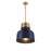 Savoy House 1-Light 18" Pendant, Navy Blue/Natural Brass