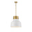 Savoy House 1-Light 18" Pendant, White/Natural Brass - M70115WHNB