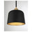 Savoy House 1-Light 9" Pendant, Matte Black/Natural Brass