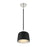 Savoy House 1-Light 9" Pendant, Matte Black/Polished Nickel