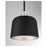 Savoy House 1-Light 9" Pendant, Matte Black/Polished Nickel