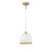 Savoy House 1-Light 9" Pendant, White/Natural Brass - M70118WHNB