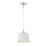 Savoy House 1-Light 9" Pendant, White/Polished Nickel - M70118WHPN