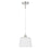 Savoy House 1-Light 9" Pendant, White/Polished Nickel