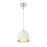 Savoy House 1-Light 9" Pendant, White/Polished Nickel