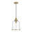 Savoy House 1-Light 10" Pendant, Natural Brass/Clear/Black Cord - M70120NB