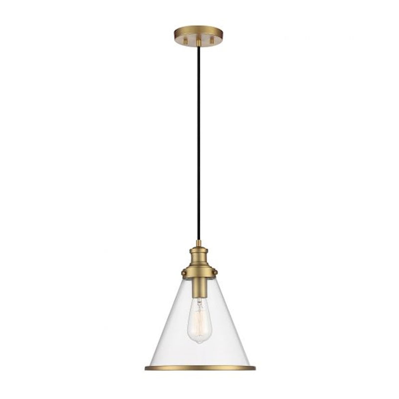 Savoy House 1-Light 13" Pendant, Natural Brass