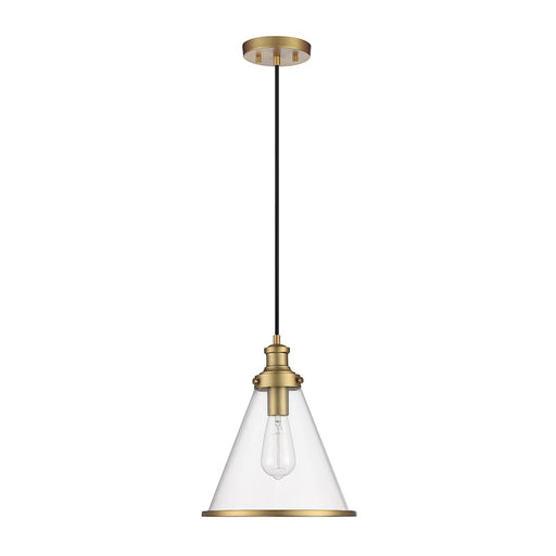 Savoy House 1-Light 13" Pendant, Natural Brass