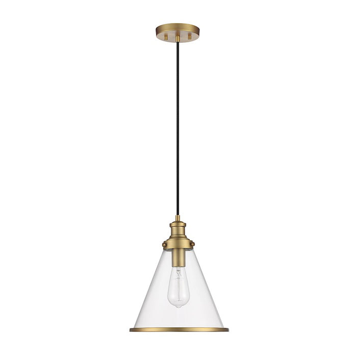 Savoy House 1-Light 13" Pendant, Natural Brass