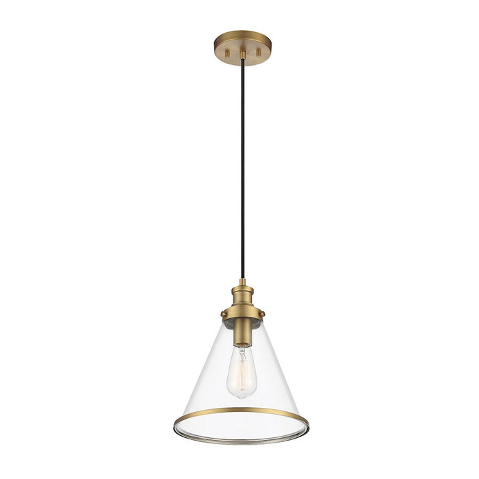 Savoy House 1-Light 13" Pendant, Natural Brass