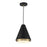 Savoy House 1-Light 12" Pendant, Matte Black/Natural Brass - M70122MBKNB