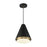 Savoy House 1-Light 12" Pendant, Matte Black/Natural Brass