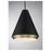 Savoy House 1-Light 12" Pendant, Matte Black/Natural Brass