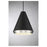 Savoy House 1-Light 12" Pendant, Matte Black/Polished Nickel