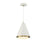 Savoy House 1-Light 12" Pendant, White/Natural Brass - M70122WHNB