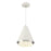 Savoy House 1-Light 12" Pendant, White/Polished Nickel