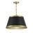 Meridian Vintage 12" Pendant, Matte Black/Natural Brass