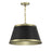 Meridian Vintage 12" Pendant, Matte Black/Natural Brass