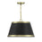 Meridian Vintage 12" Pendant, Matte Black/Natural Brass