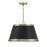 Savoy House 3-Light 18" Pendant, Matte Black/Natural Brass