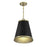 Savoy House 1-Light 15" Pendant, Matte Black/Natural Brass