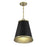 Meridian Vintage 12" Pendant, Matte Black/Natural Brass
