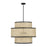 Savoy House 3-Light Pendant, Natural Cane/Matte Black