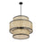 Savoy House 3-Light Pendant, Natural Cane/Matte Black